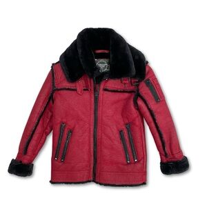 Stylish Red Jacket with Black Accents Kids